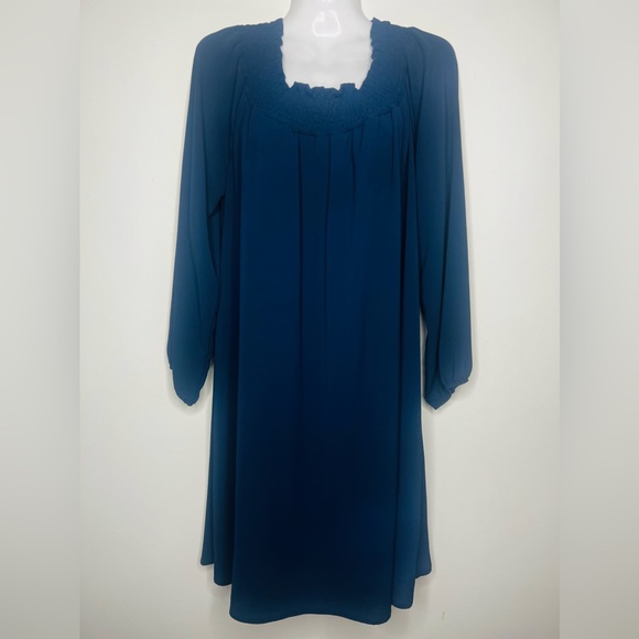 NAVY BLUE DRESS XL OFF THE SHOULDER ADJUSTABLE GUC - Picture 2 of 9